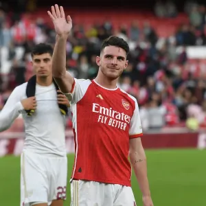 Arsenal's Victory Parade: Declan Rice Celebrates with Fans vs AS Monaco, Emirates Cup 2023 Arsenal's Victory Parade: Declan Rice Celebrates with Fans vs AS Monaco, Emirates Cup 2023