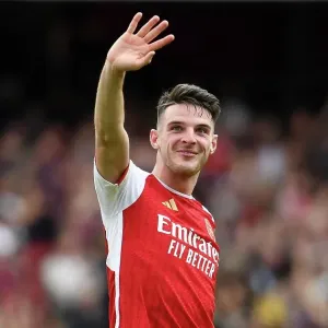 Arsenal's Victory: Rice Acknowledges Fans After Arsenal v Nottingham Forest (2023-24) Arsenal's Victory: Rice Acknowledges Fans After Arsenal v Nottingham Forest (2023-24)