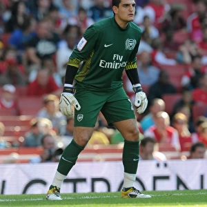 Arsenal's Vito Mannone in Action Against Boca Juniors at the Emirates Cup, 2011