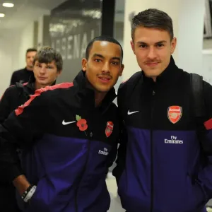 Arsenal's Walcott and Ramsey Sport Movember Beards at Arsenal vs. Fulham (2012-13)