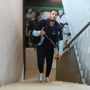Arsenal's William Saliba Arrives at Kybunpark for FC Zurich Clash in Europa League Group A