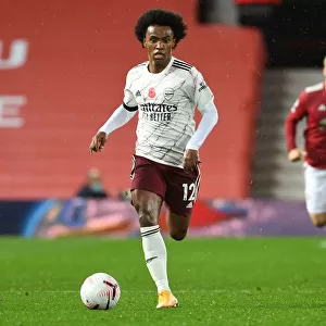 Arsenal's Willian Faces Manchester United in Empty Old Trafford (Manchester United vs Arsenal, 2020-21)