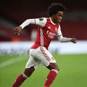 Arsenal's Willian in UEFA Europa League Match against Dundalk (Behind Closed Doors, 2020-21) Arsenal's Willian in UEFA Europa League Match against Dundalk (Behind Closed Doors, 2020-21)