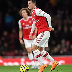 Arsenal's Xhaka in Action Against Crystal Palace (Premier League 2019-20)