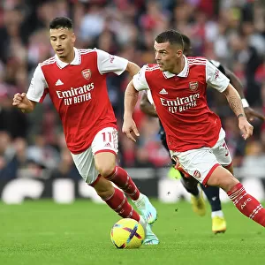 Arsenal's Xhaka in Action against Nottingham Forest (2022-23)