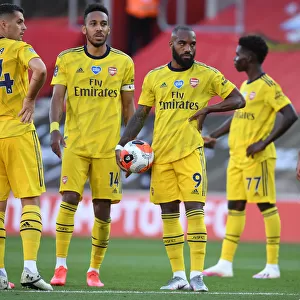 Arsenal's Xhaka, Aubameyang, and Lacazette in Action against Southampton (2019-20)