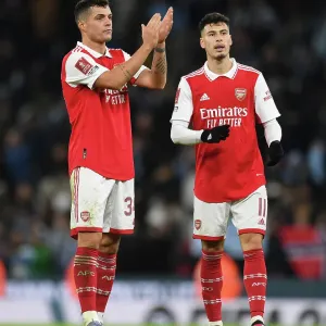 Arsenal's Xhaka and Martinelli Celebrate FA Cup Victory Over Manchester City Arsenal's Xhaka and Martinelli Celebrate FA Cup Victory Over Manchester City