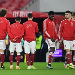 Arsenal's Xhaka and Partey Prepare for Manchester United Clash in Empty Emirates Stadium (2020-21)