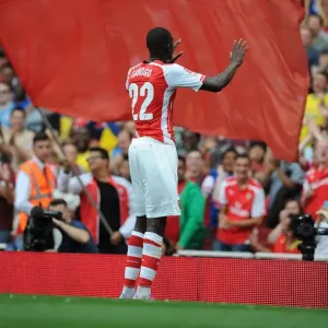 Arsenal's Yaya Sanogo Scores First Goal: Arsenal v Benfica, Emirates Cup 2014-15