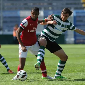 Arsenal's Zak Ansah Clashes with Sporting's Joao Palhinha in NextGen Series 3rd Place Play Off Arsenal's Zak Ansah Clashes with Sporting's Joao Palhinha in NextGen Series 3rd Place Play Off
