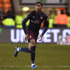 Arsenal's Zech Medley in Action during FA Cup Clash against Blackpool