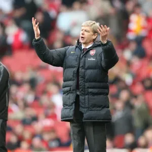 Arsene Wenger at the 0-0 Stalemate against Sunderland, Barclays Premier League, Emirates Stadium, 2009 Arsene Wenger at the 0-0 Stalemate against Sunderland, Barclays Premier League, Emirates Stadium, 2009