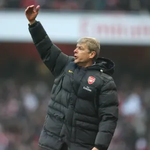 Arsene Wenger at the 0-0 Stalemate Against West Ham United, Barclays Premier League, Emirates Stadium, 2009