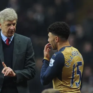 Arsene Wenger and Alex Oxlade-Chamberlain: United on the Touchline during Arsenal's Premier League Match at Aston Villa (2015-16) Arsene Wenger and Alex Oxlade-Chamberlain: United on the Touchline during Arsenal's Premier League Match at Aston Villa (2015-16)
