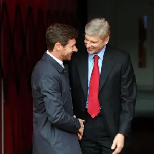Arsene Wenger and Andre Villas-Boas: A Pre-Match Handshake at the Emirates Stadium (Arsenal v Tottenham Hotspur, 2012-13) Arsene Wenger and Andre Villas-Boas: A Pre-Match Handshake at the Emirates Stadium (Arsenal v Tottenham Hotspur, 2012-13)