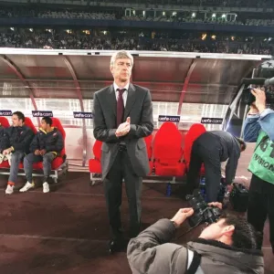 Arsene Wenger: The Arsenal Boss Awaits Kickoff in UEFA Champions League Quarterfinals vs. Juventus, Stadio Delle Alpi, 2006
