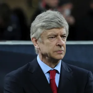 Arsene Wenger the Arsenal Manager. AC Milan 4: 0 Arsenal. UEFA Champions League Arsene Wenger the Arsenal Manager. AC Milan 4: 0 Arsenal. UEFA Champions League