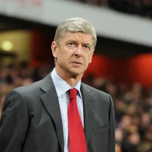 Arsene Wenger the Arsenal Manager. Arsenal 0: 0 Manchester City. Barclays Premier League