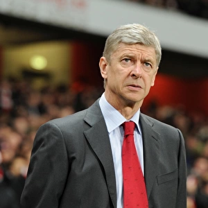 Arsene Wenger the Arsenal Manager. Arsenal 0: 0 Manchester City. Barclays Premier League