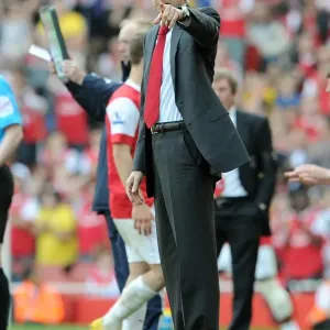 Arsene Wenger the Arsenal Manager. Arsenal 1: 1 Liverpool. Barclays Premier League