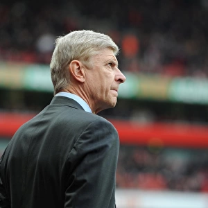 Arsene Wenger the Arsenal Manager. Arsenal 3: 3 Fulham. Barclays Premier League. Emirates Stadium