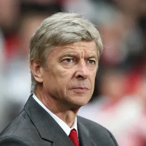 Arsene Wenger the Arsenal Manager. Arsenal 5: 1 Shaktar Donetsk. UEFA Champions League