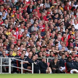 Arsene Wenger the Arsenal Manager and the Arsenal bench Arsene Wenger the Arsenal Manager and the Arsenal bench
