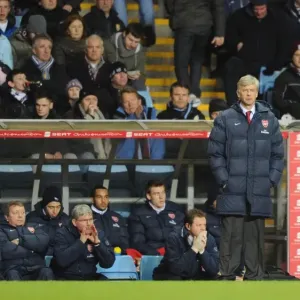 Arsene Wenger the Arsenal Manager. Aston Villa 0: 0 Arsenal. Barclays Premier League