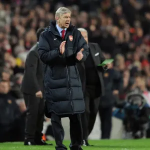 Arsene Wenger the Arsenal Manager. Barcelona 3: 1 Arsenal. UEFA Champions League