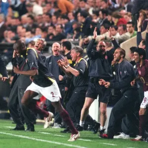 Arsene Wenger Celebrates at the Final Whistle Print Arsene Wenger Celebrates at the Final Whistle Print