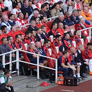 Arsene Wenger the Arsenal Manager in the dug out