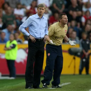 Arsene Wenger the Arsenal Manager with Gary Lewin Arsenal Physio