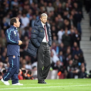 Arsene Wenger the Arsenal Manager with Gianfranco Zola