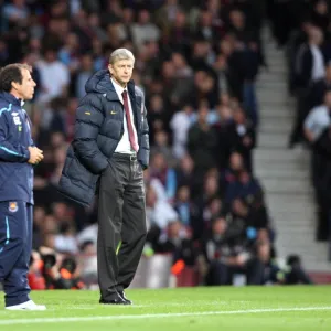 Arsene Wenger the Arsenal Manager with Gianfranco Zola