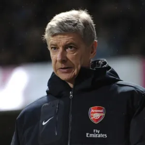 Arsene Wenger the Arsenal Manager. Ipswich Town 1: 0 Arsenal. Carling Cup Semi Final 1st Leg