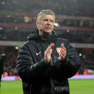 Arsene Wenger the Arsenal Manager during the lap of appreciation at the end of the match