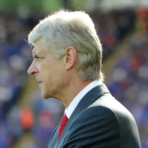 Arsene Wenger the Arsenal Manager. Leicester City 1: 1 Arsenal. Barclays Premier League