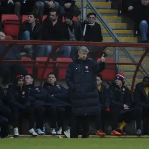 Arsene Wenger the Arsenal Manager. Leyton Orient 1: 1 Arsenal. FA Cup 5th Round Arsene Wenger the Arsenal Manager. Leyton Orient 1: 1 Arsenal. FA Cup 5th Round