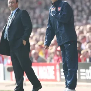 Arsene Wenger (Arsenal manager) Rafa Benitez (Liverpool manager)