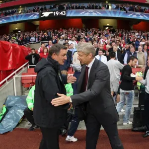 Arsene Wenger the Arsenal Manager shakes hands with Arsene Wenger the Arsenal Manager shakes hands with