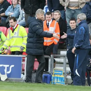 Arsene Wenger the Arsenal Manager and Steve Bruce Arsene Wenger the Arsenal Manager and Steve Bruce