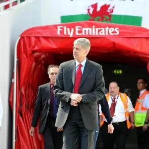 Arsene Wenger the Arsenal Manager walks out of the tunnell before the match Arsene Wenger the Arsenal Manager walks out of the tunnell before the match