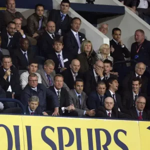 Arsene Wenger the Arsenal Manager watches the match from the Directors Box Arsene Wenger the Arsenal Manager watches the match from the Directors Box