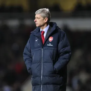 Arsene Wenger the Arsenal Manager. West Ham United 0: 3 Arsenal. Barclays Premier League