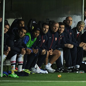 Arsene Wenger and Arsenal Team Behind the Scenes at Borussia Dortmund, UEFA Champions League (2013-14)