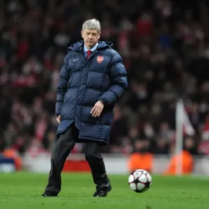 Arsene Wenger at Arsenal vs. Barcelona, 2010 UEFA Champions League Quarterfinal