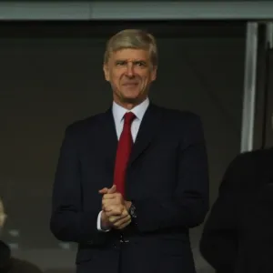 Arsene Wenger at Arsenal vs Olympiacos, UEFA Champions League 2012