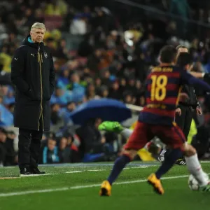 Arsene Wenger at Camp Nou: Arsenal FC vs. FC Barcelona, UEFA Champions League 2015-16