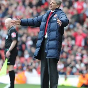 Arsene Wenger Celebrates Arsenal's 1-0 FA Premier League Win over Wolverhampton Wanderers, 2010