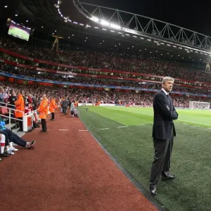 Arsene Wenger Celebrates Arsenal's 2-0 Win Over Olympiacos in the UEFA Champions League at Emirates Stadium, 2009